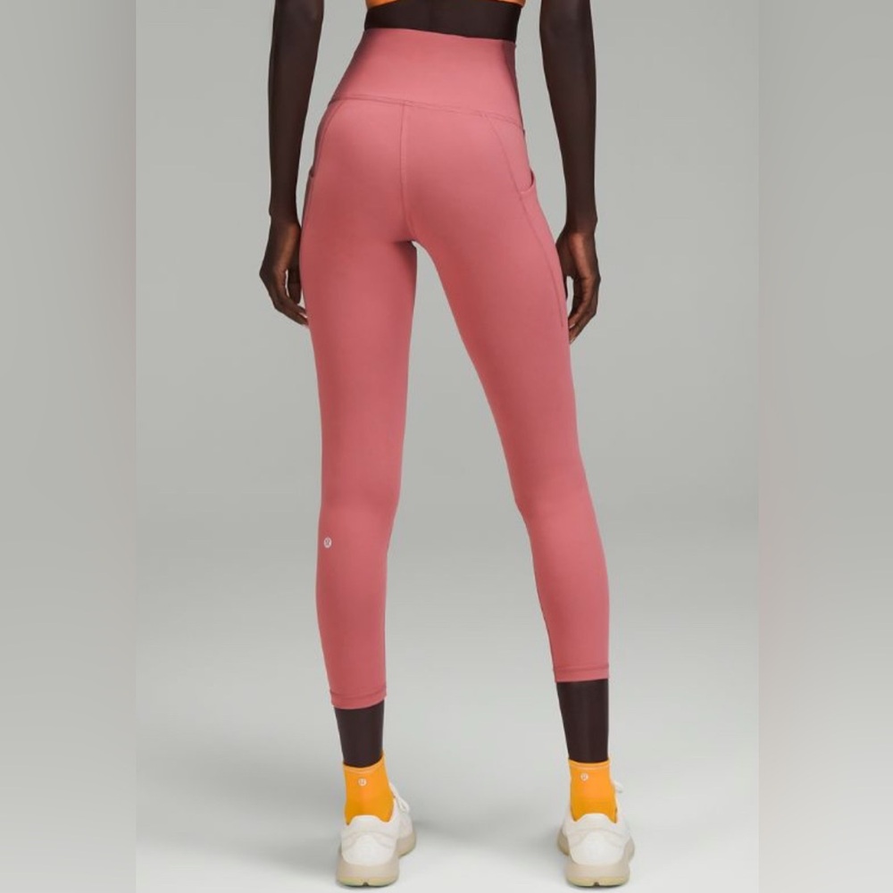 Lululemon Wunder Train High Rise Leggings with Pockets 25” Brier Rose
